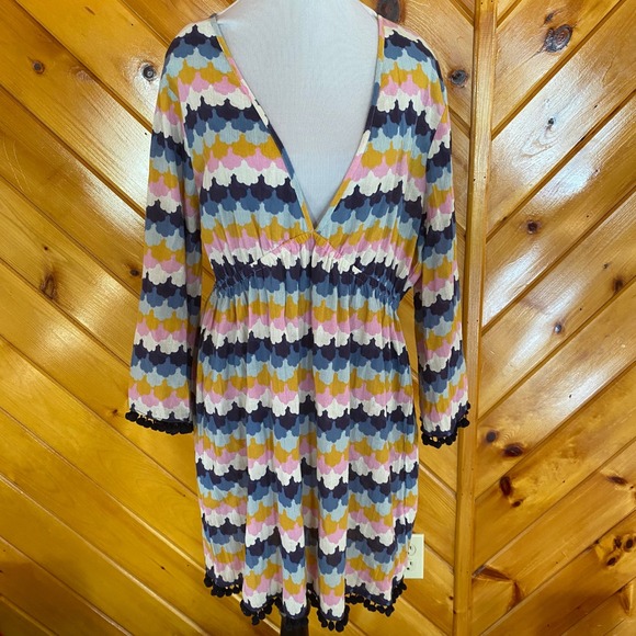 Boden Dresses & Skirts - Boden Women's Multicolor Stripe Cloud Print Beach Cotton Dress M gauzy